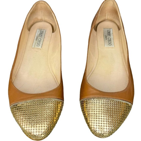 Jimmy Choo | Shoes | Jimmy Choo Waine Metal Mesh Toe Ballet Flats ...